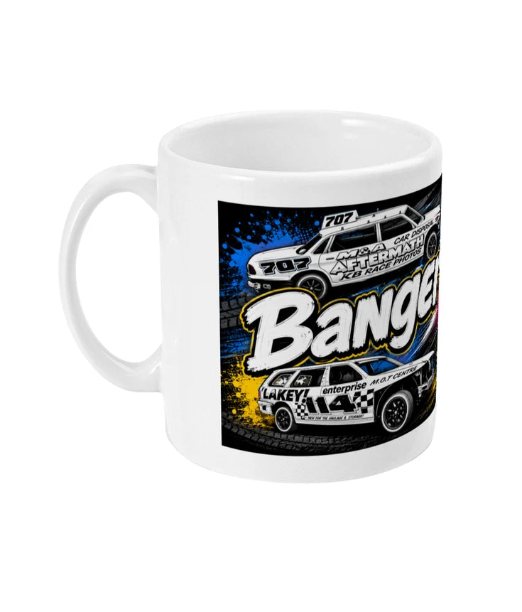 Banger Racing Mug – left view