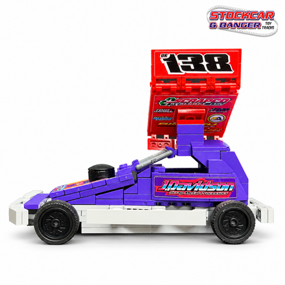BriSCA F1 138 brick building kit, side view 1