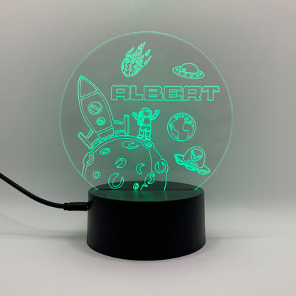 Personalised Space  LED Lamp Night Light