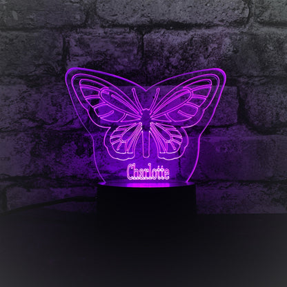 Personalised Butterfly LED Lamp Night Light