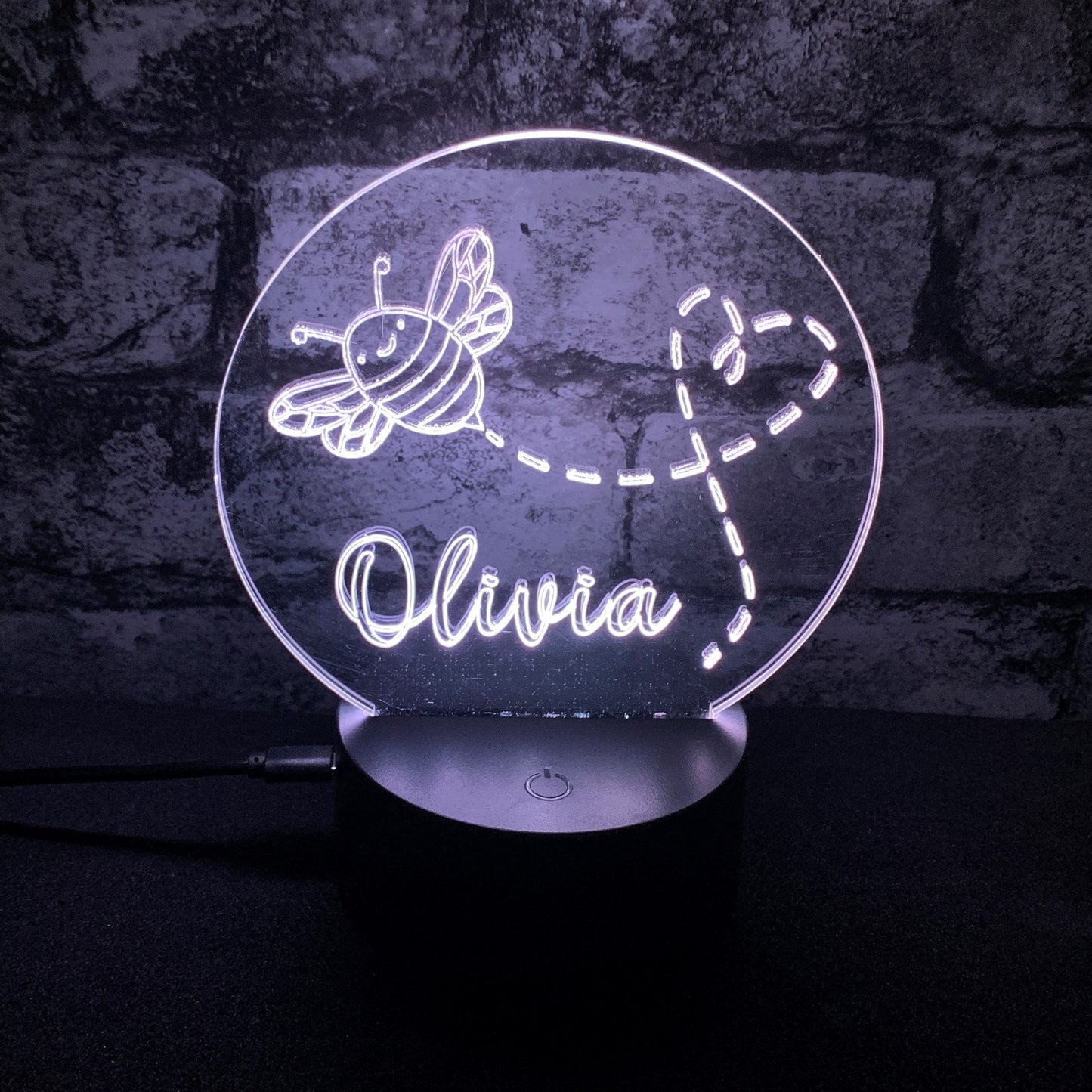 Personalised BEE Name LED Lamp Night Light