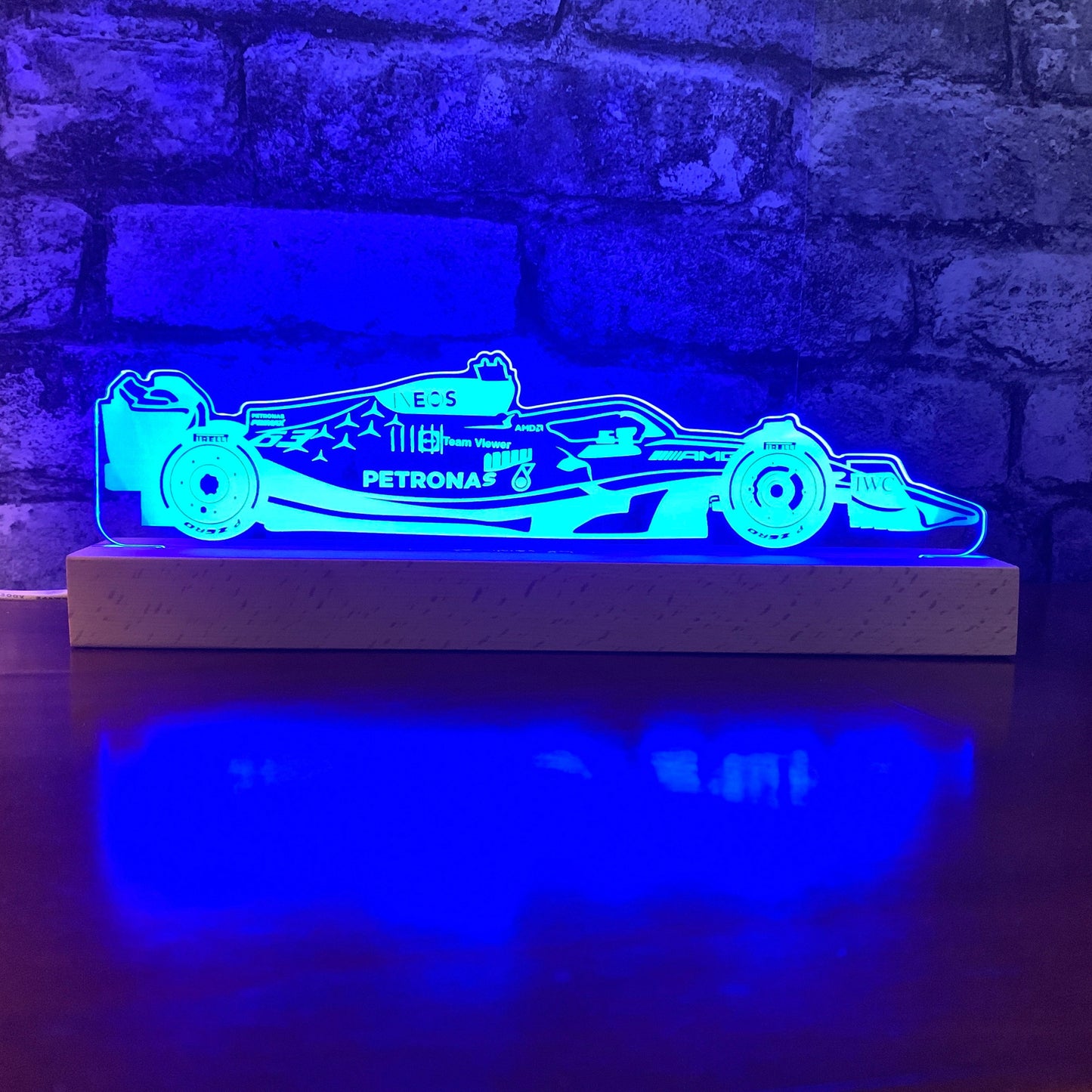 Formule 1 Russell Mercedes LED Lamp Nachtlampje