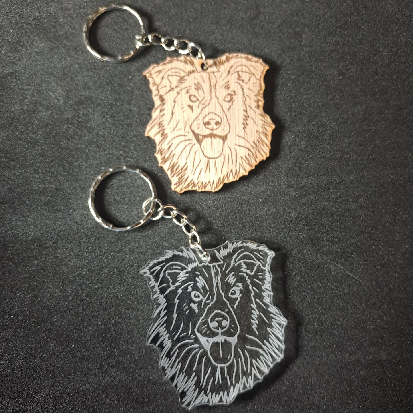 Border Collie Keyring