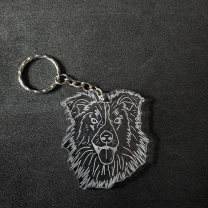 Border Collie Keyring