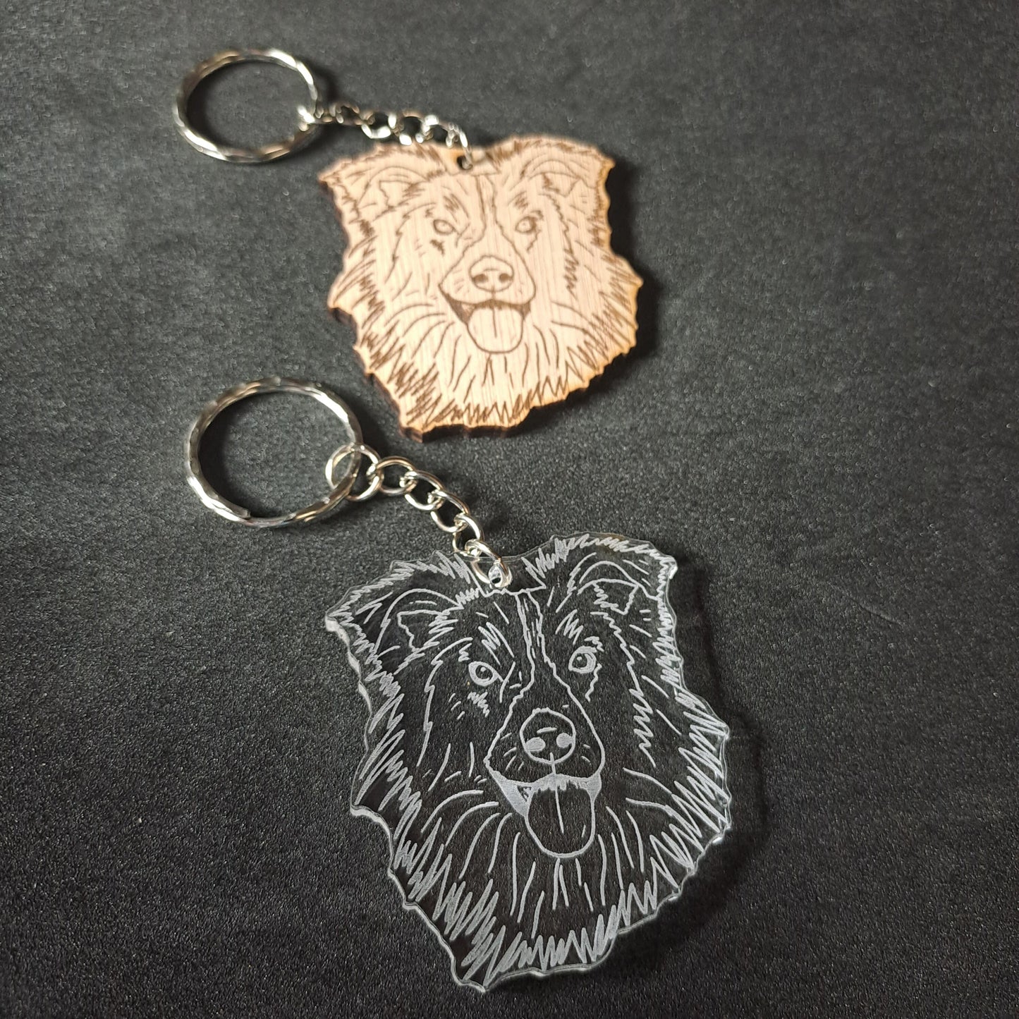 Border Collie Keyring