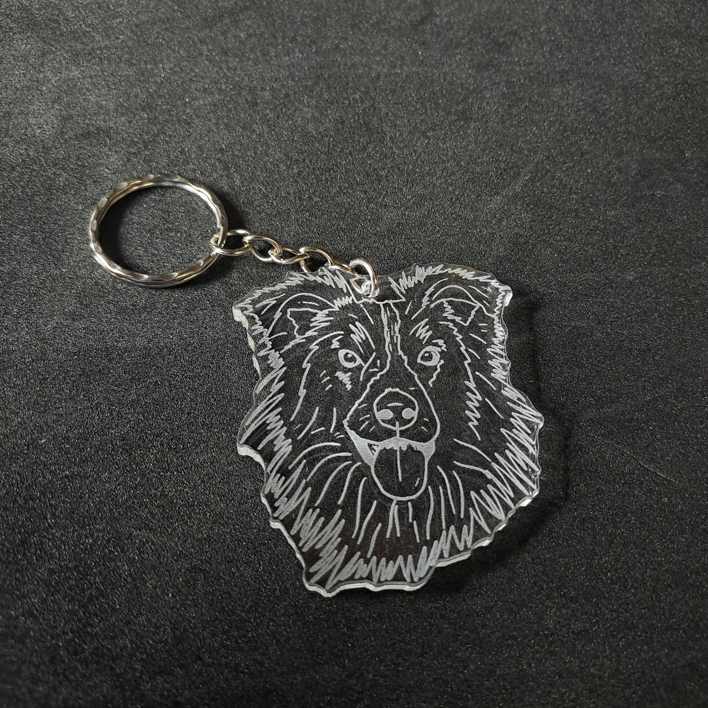 Border Collie Keyring