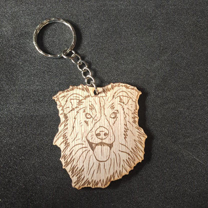 Border Collie Keyring