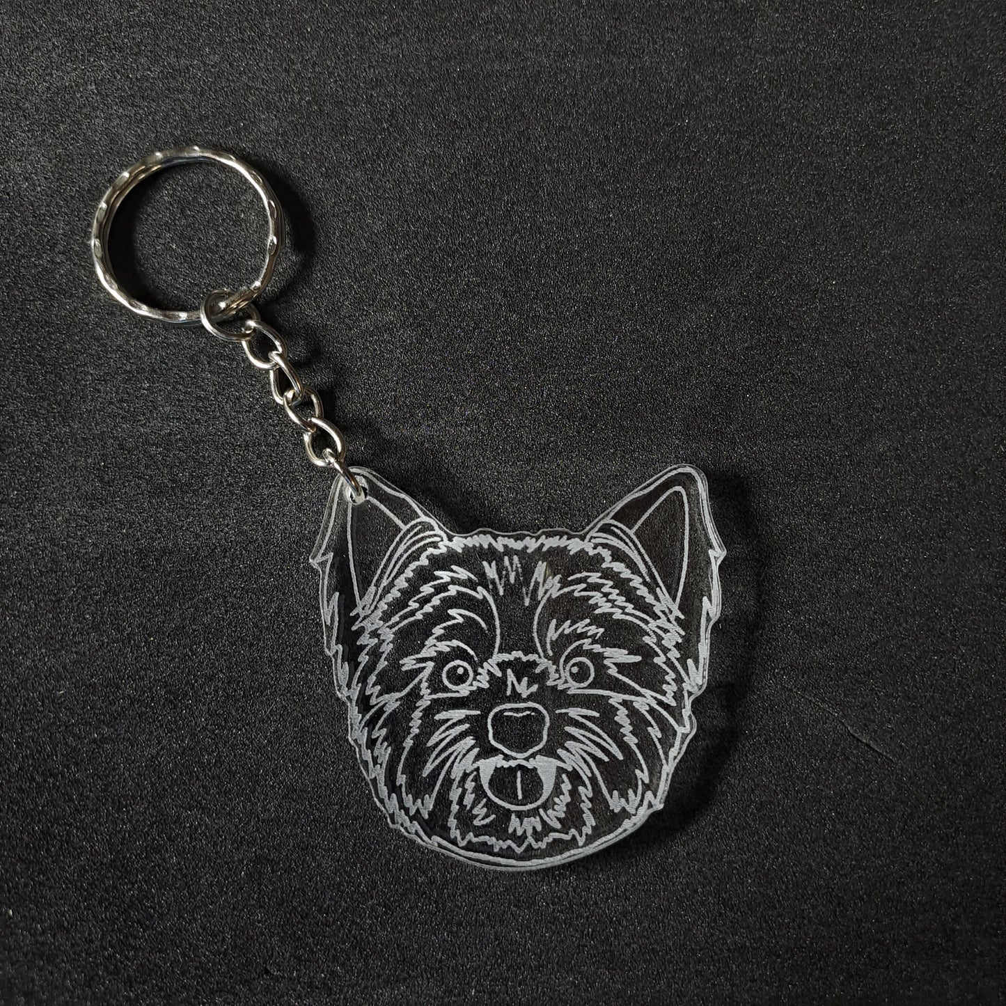 Yorkshire Terrier Keyring  Key Ring Stock Car & Banger Toy Tracks