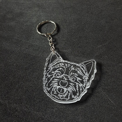 Yorkshire Terrier Keyring  Key Ring Stock Car & Banger Toy Tracks