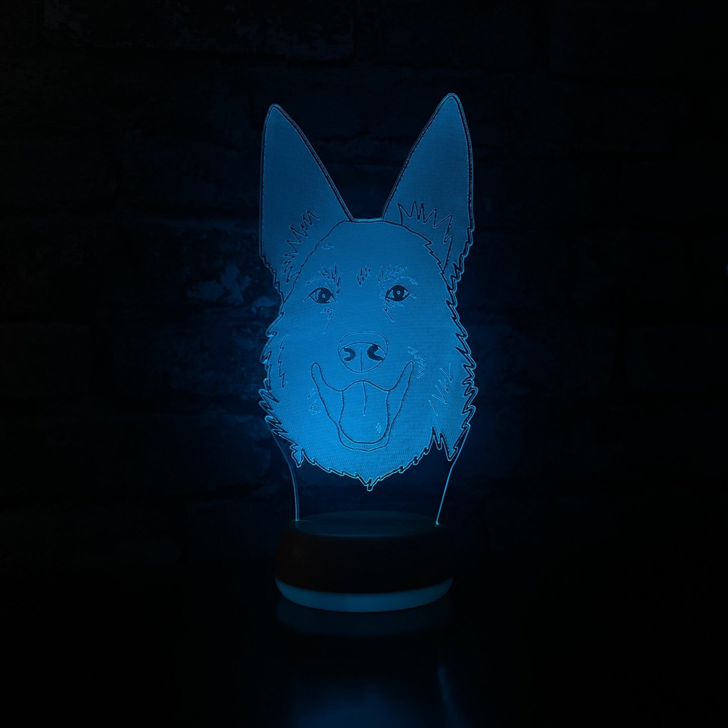 Personalised German Shephard LED Lamp Night Light