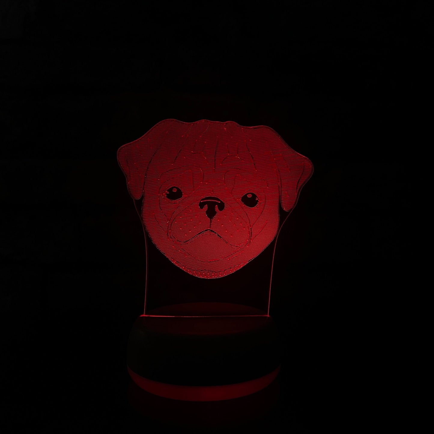 Personalised Pug LED Lamp Night Light