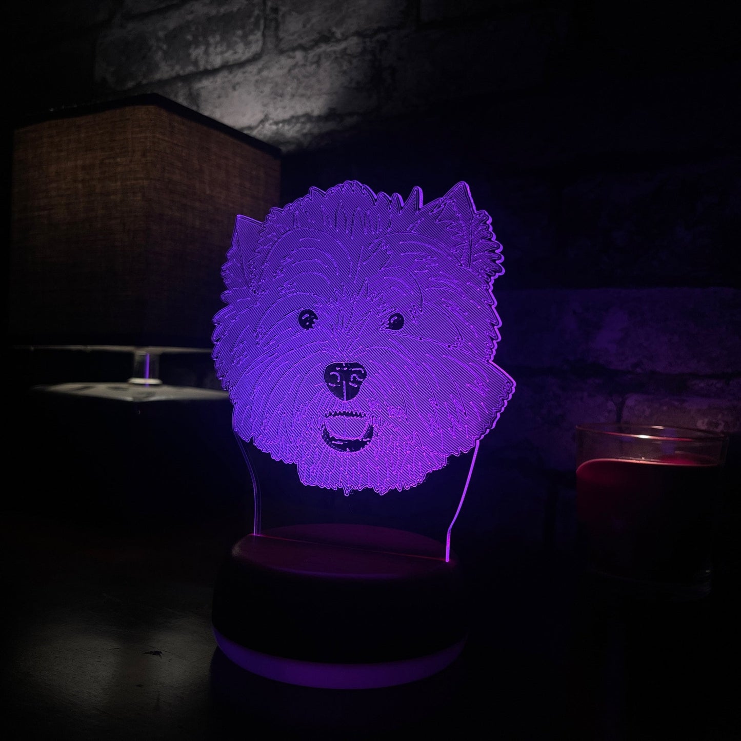 Personalised Westie LED Lamp Night Light