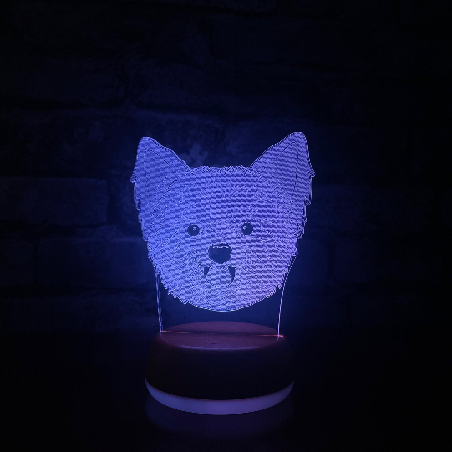 Personalised Yorkshire Terrier LED Lamp Night Light