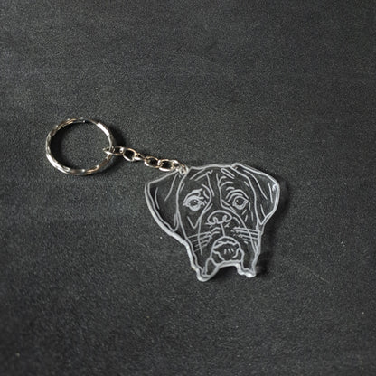 Boxer Dog Keyring