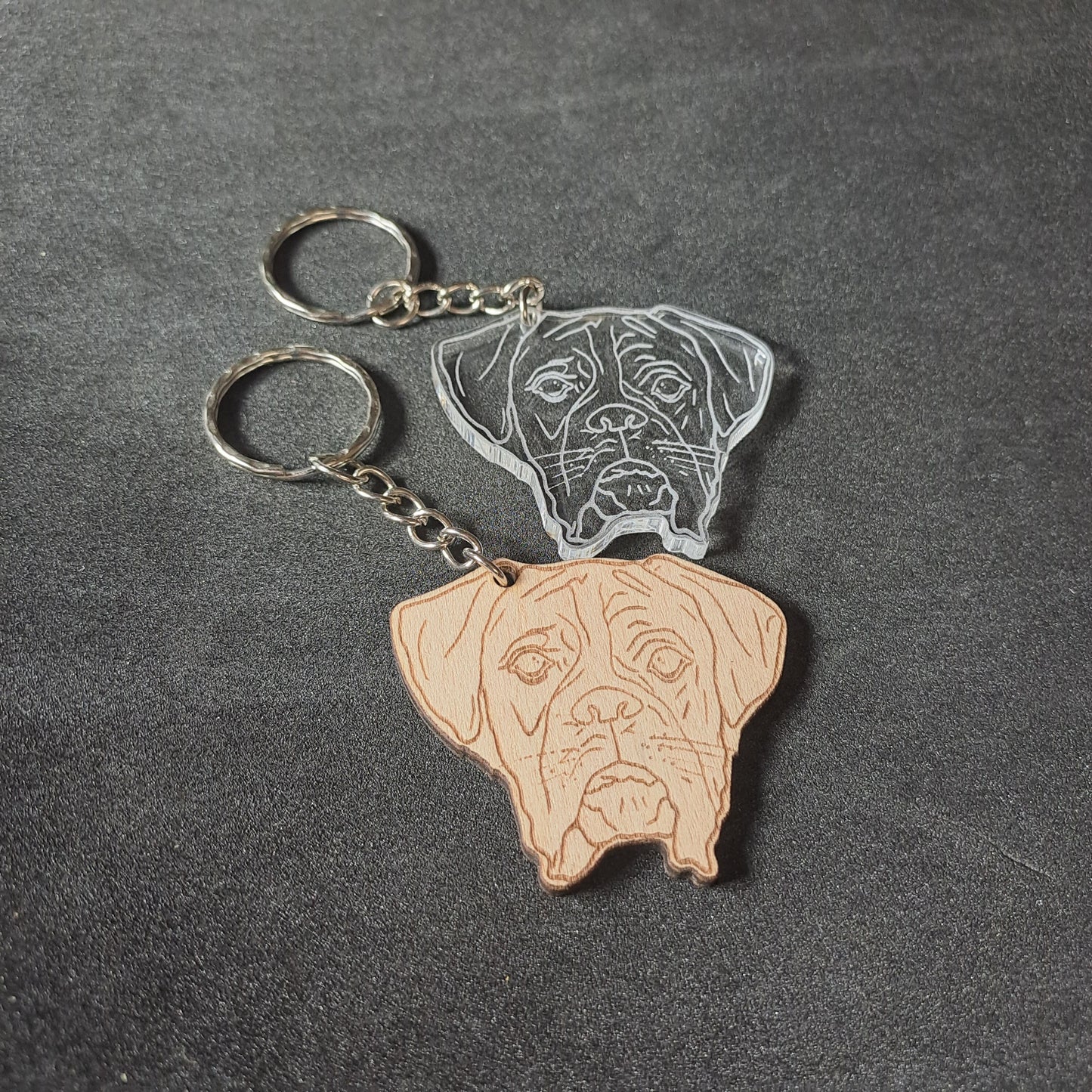 Boxer Dog Keyring