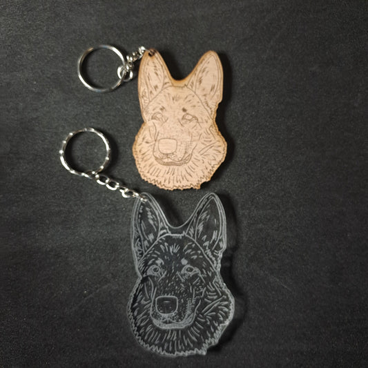 German Shephard Keyring