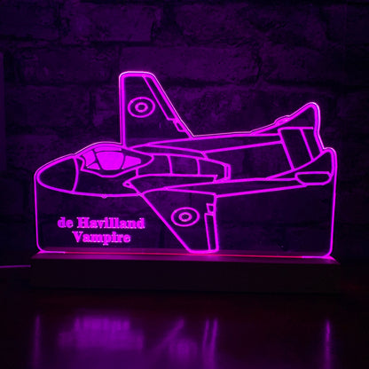 De Havilland Vampire Airplane LED Lamp Night Light