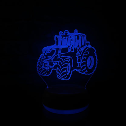 Personalised Tractor LED Lamp Night Light  Night Light Stock Car & Banger Toy Tracks