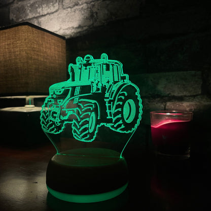 Personalised Tractor LED Lamp Night Light  Night Light Stock Car & Banger Toy Tracks