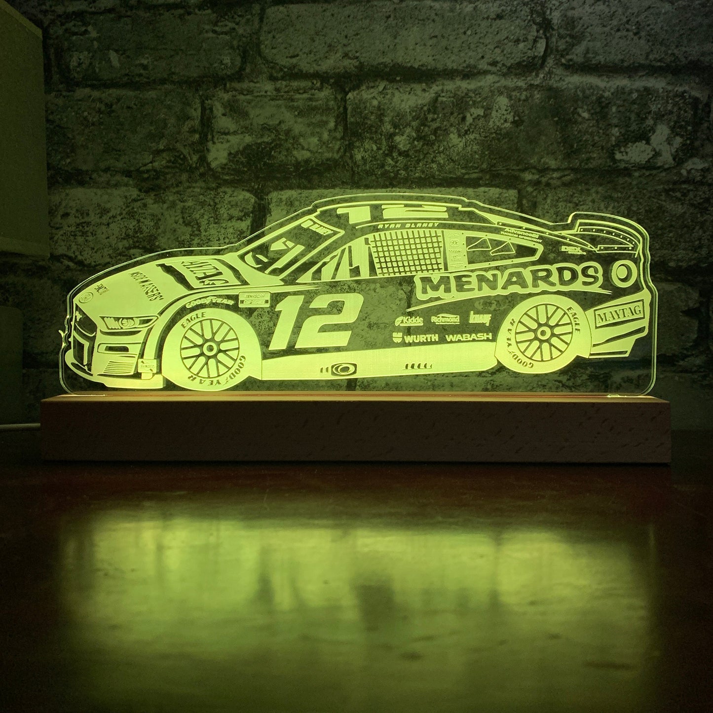 Ryan Blaney #12 Ford Mustang LED Lamp Night Light