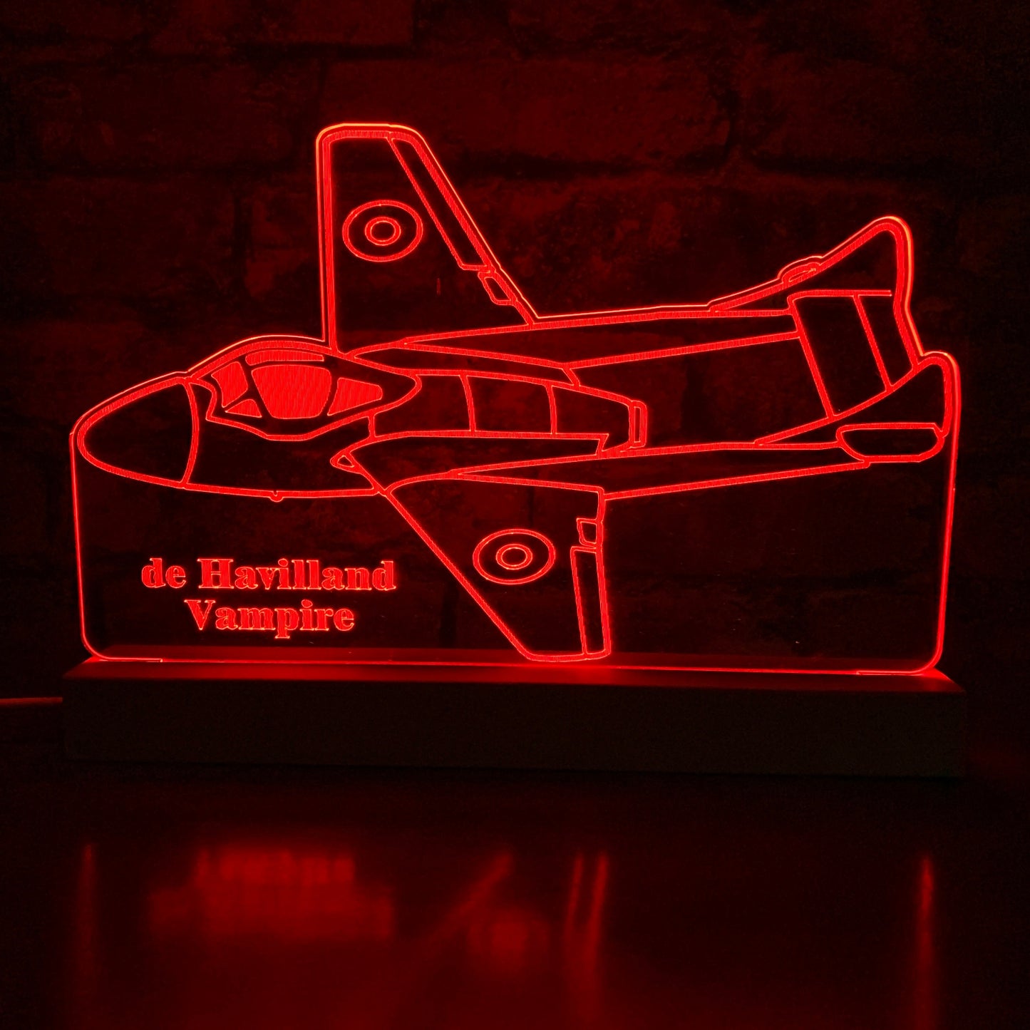 De Havilland Vampire Airplane LED Lamp Night Light