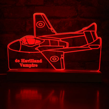 De Havilland Vampire Airplane LED Lamp Night Light