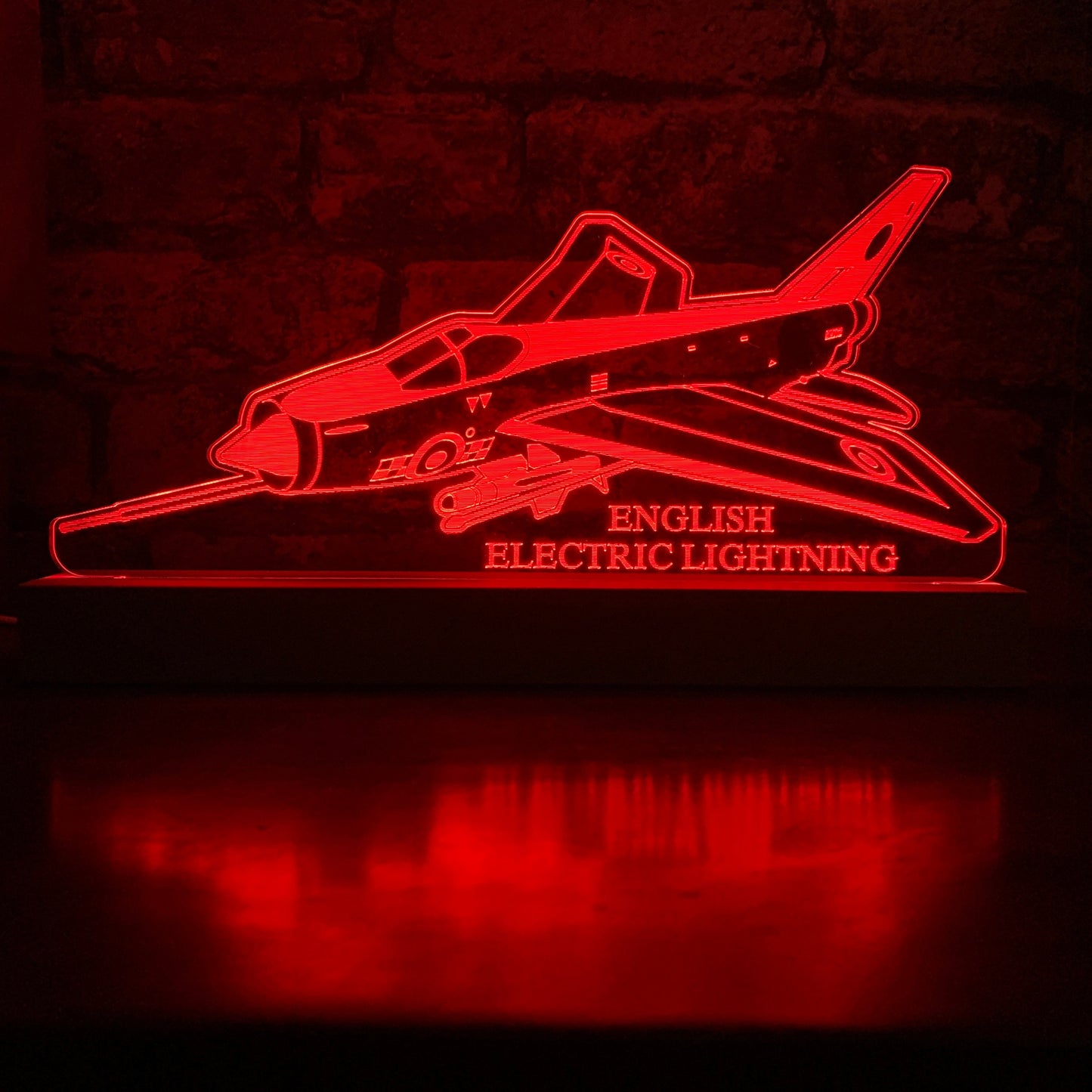 English Electric Lightning Airplane LED Lamp Night Light  Night Light Stock Car & Banger Toy Tracks