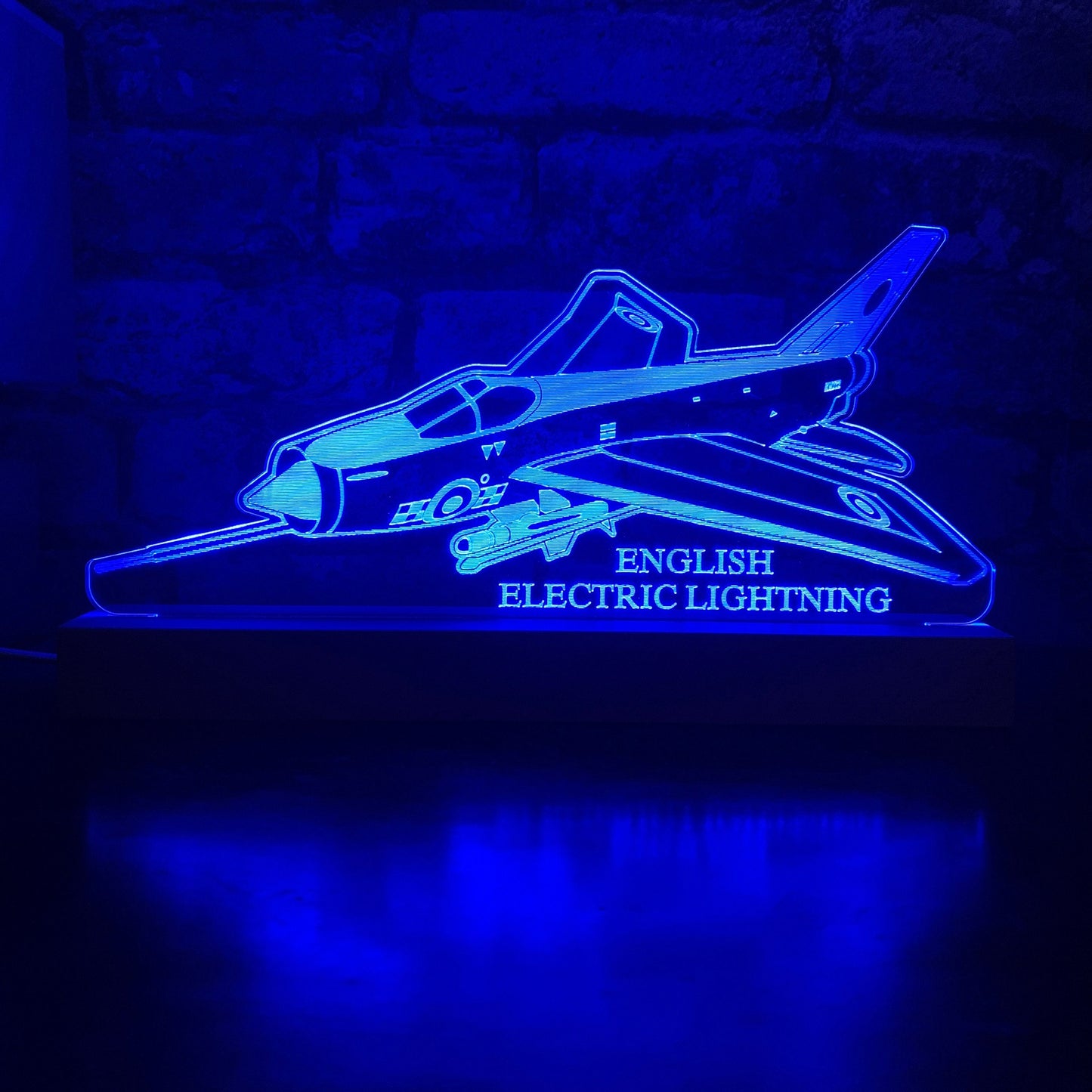 English Electric Lightning Airplane LED Lamp Night Light  Night Light Stock Car & Banger Toy Tracks