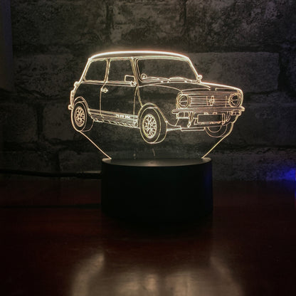 Personalised Mini Clubman LED Lamp Night Light