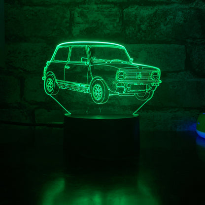 Personalised Mini Clubman LED Lamp Night Light