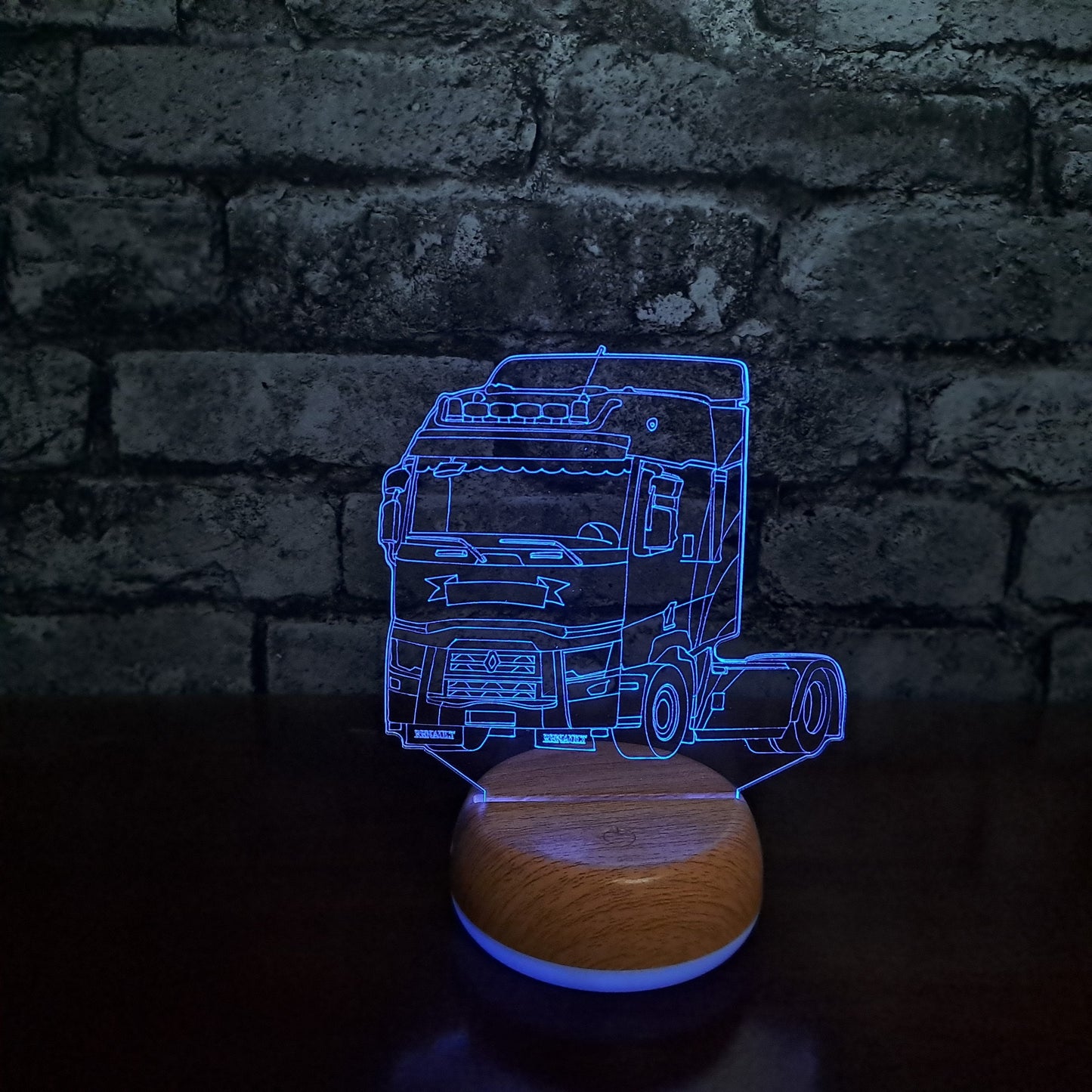 Personalised Renault Cab Lorry LED Lamp Night Light