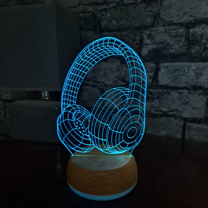 Headphones LED Lamp Night Light