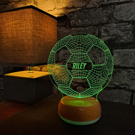 Personalised Football LED Lamp Night Light