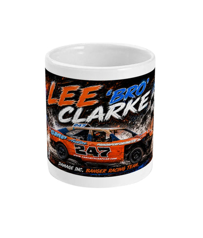 Lee “Bro” Clarke #247 Banger Racing Mug – front view