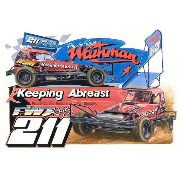 Brisca F1 #211 Phoebe Wainman Shale en asfaltprint