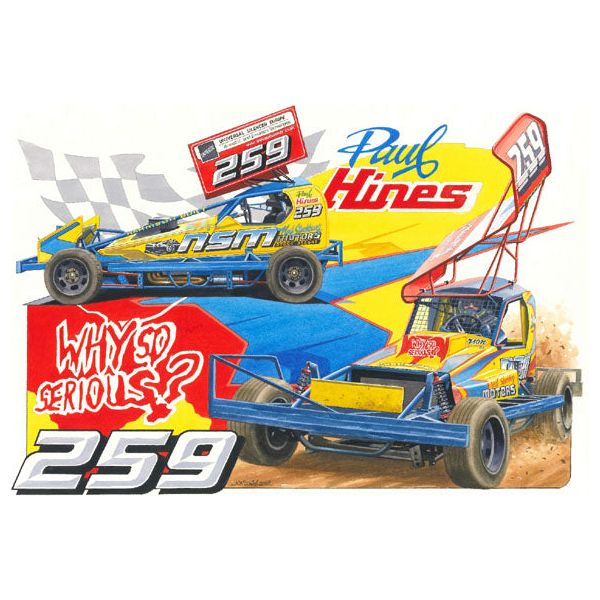 Brisca F1 #259 Paul Hines Shale en asfalt print