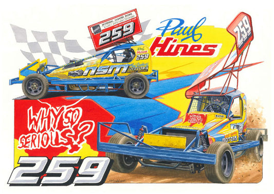 Brisca F1 #259 Paul Hines Shale and Tarmac Print