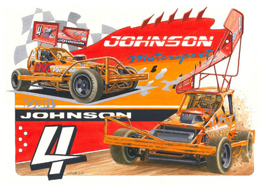 Brisca F1 #4 Dan Johnson Shale and Tarmac Print