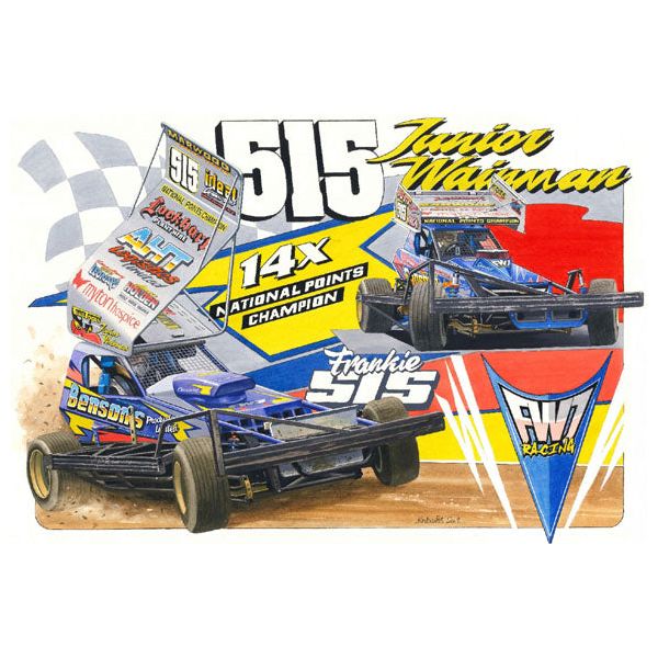 Brisca F1 #515 FWJ Schalie en asfalt print