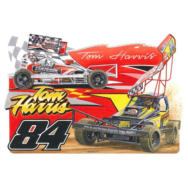 Brisca F1 #84 Tom Harris Shale en Tarmac Print