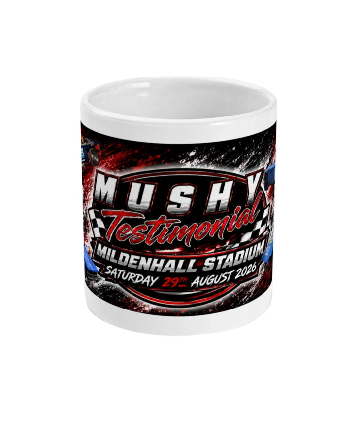 Mushy Testimonial Banger Racing Mug – front view