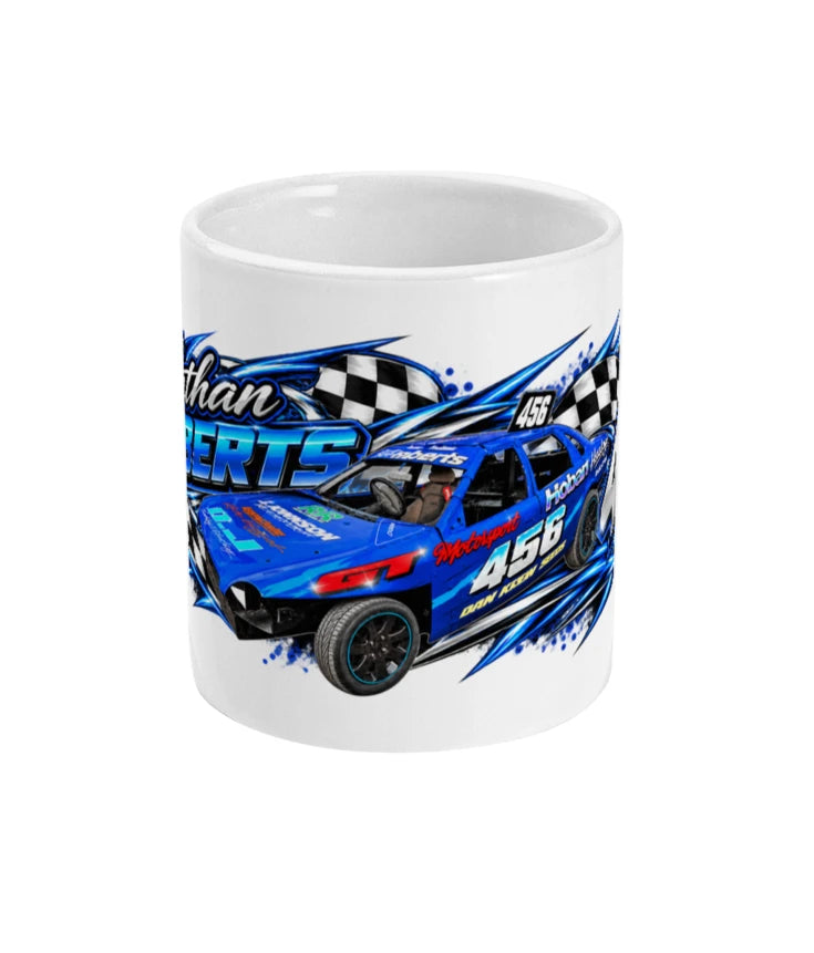 Nathan Roberts Banger Racing Mug – front view
