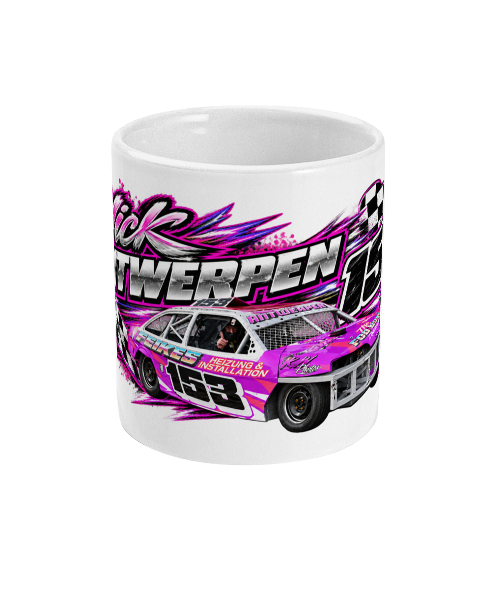 Nick Antwerpen #153 2L Saloon Stock Car Mug - front view