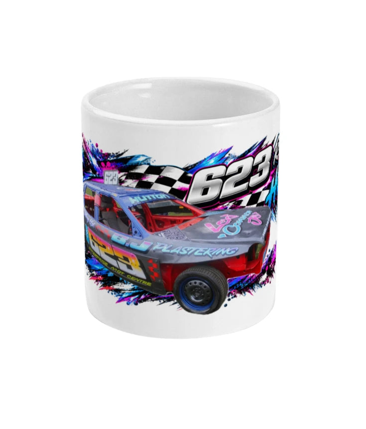 Ricky Tricky Hutton #623 Banger Racing Mug – front view