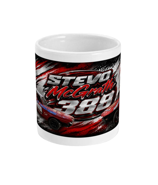Stevo McGrath Banger Racing Mug – front view