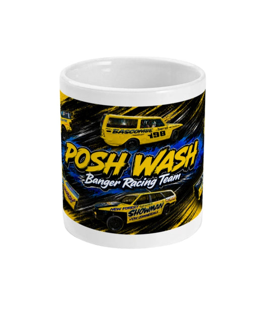 Team Poshwash Banger Racing Mug – front view