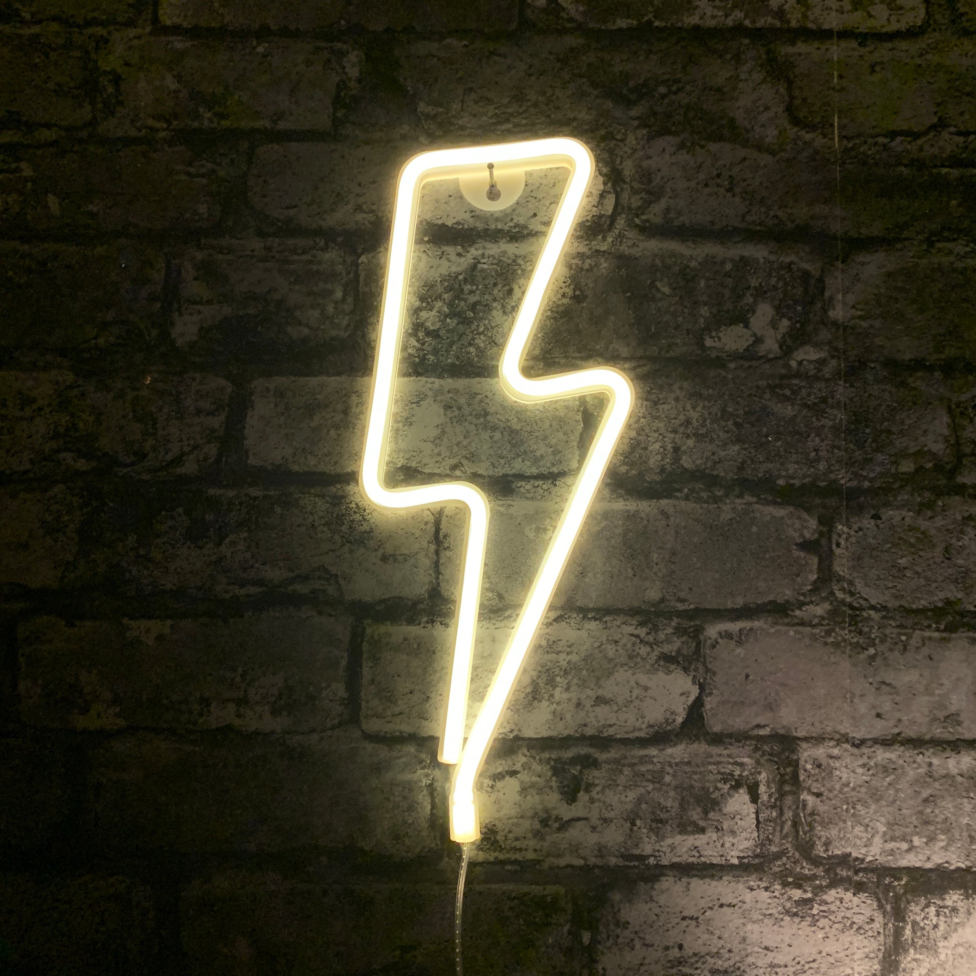 Lightening Bolt LED NEON Wall Light - Wall Light - Stock Car & Banger Toy Tracks