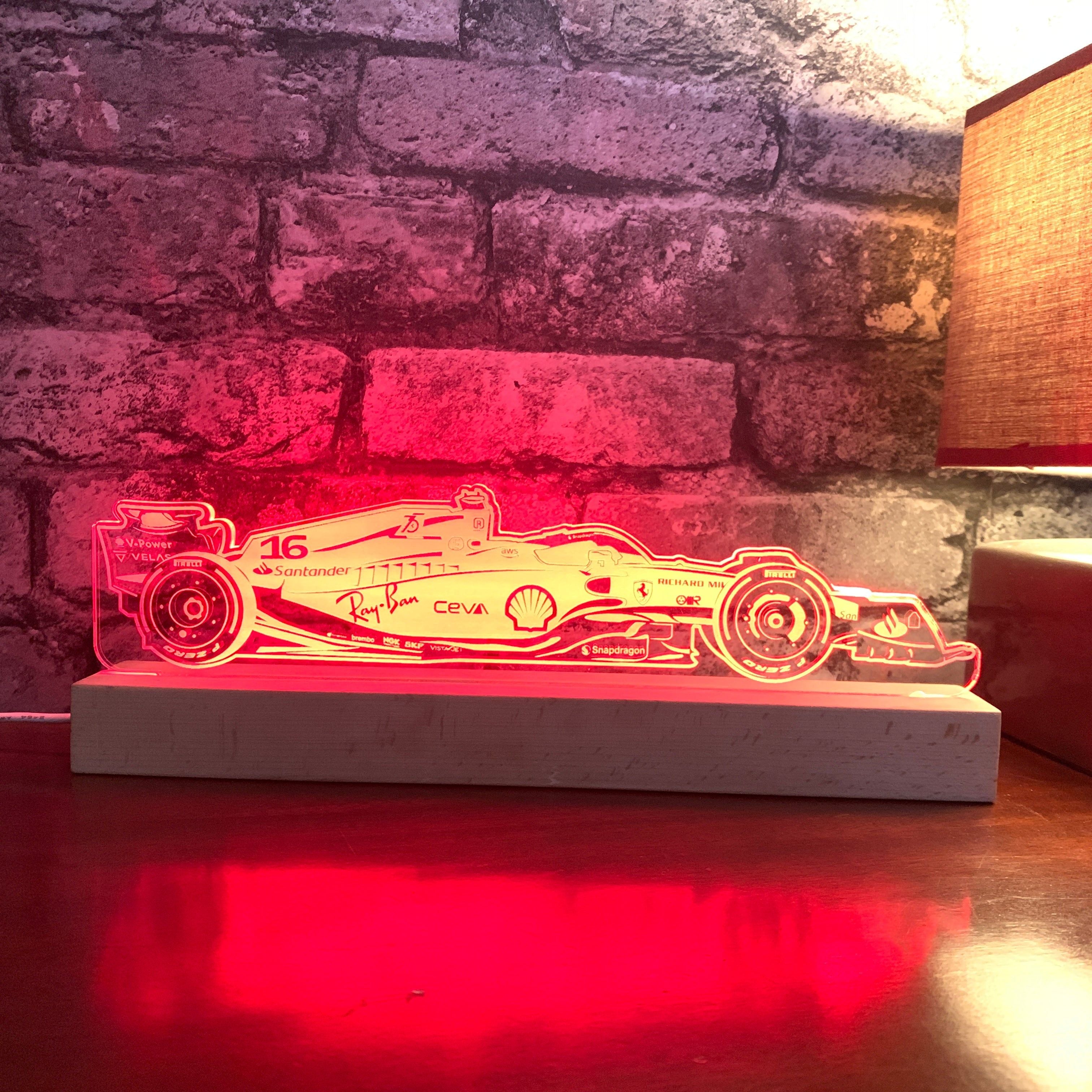 Charles Leclerc Ferrari Night Light LED Night Lamp F1 Home Decor