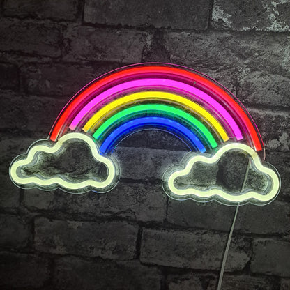Rainbow Cloud LED NEON Wall Light - Wall Light - Stock Car & Banger Toy Tracks