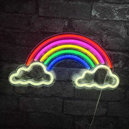 Rainbow Cloud LED NEON Wall Light - Wall Light - Stock Car & Banger Toy Tracks